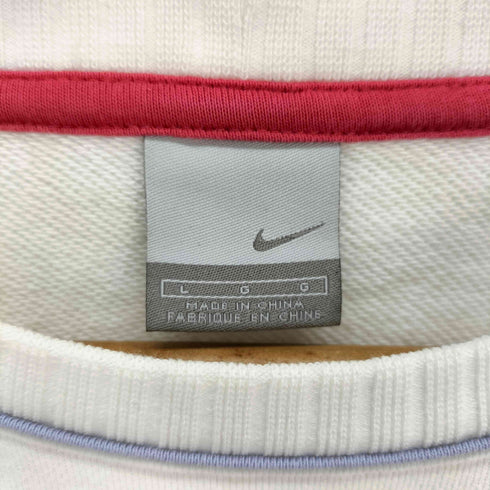 ナイキ NIKE 00s 刺繍ロゴ リブ切替 ラグランスリーブ スウェット レディース import:L