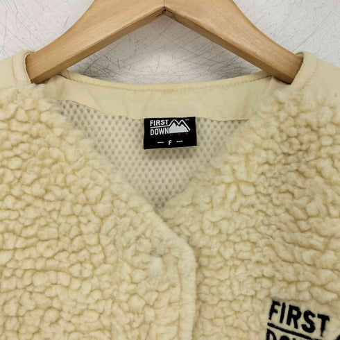 ファーストダウン FIRST DOWN ノーカラー ボアロングコート レディース FREE
