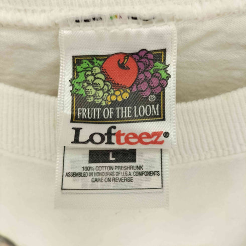フルーツオブザルーム FRUIT OF THE LOOM 90~00S ホンジュラス製 Lofteez パッチ プロレスラー プリント クルーネックTシャツ メンズ import:L