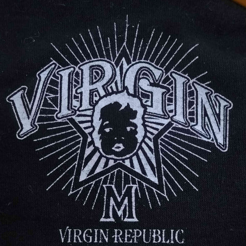 VIRGIN REPUBLIC ヒップホップ ラインストーン クルーネックTシャツ Y2K メンズ import:M