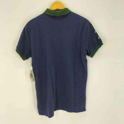 ポロバイラルフローレン Polo by RALPH LAUREN ビックポニー ナンバリング 刺繍 バイカラー ポロシャツ メンズ import:M