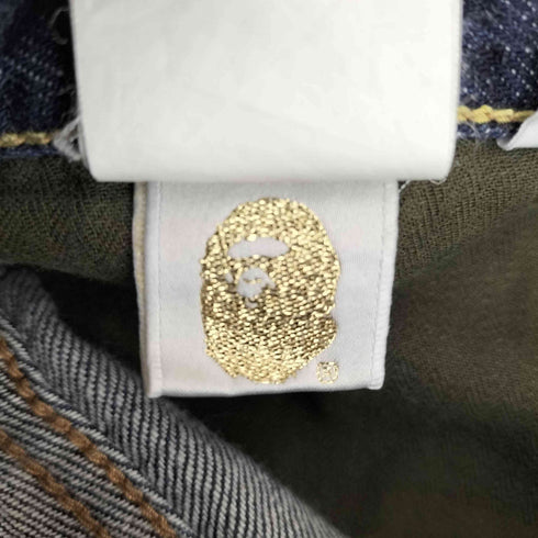 アベイシングエイプ A BATHING APE 90~00S NIGO本人期 ジップフライ スター刺繍 デニムパンツ メンズ JPN:L