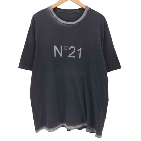 ヌメロヴェントゥーノ N°21 イタリア製 フロントロゴ フェード加工 S/S Tシャツ メンズ import:XL
