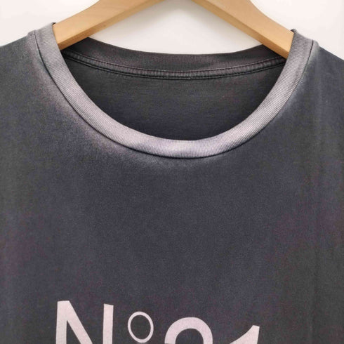 ヌメロヴェントゥーノ N°21 イタリア製 フロントロゴ フェード加工 S/S Tシャツ メンズ import:XL