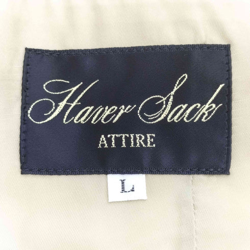ハバーサックアタイア HAVERSACK ATTIRE シアサッカー テーラードジャケット スーツセットアップ メンズ L