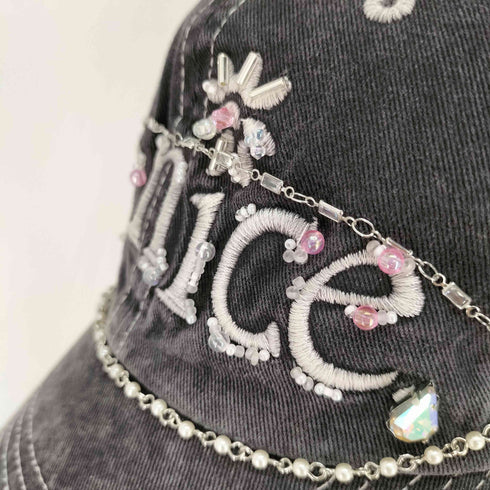 イーアールエル ERL VENICE EMBROIDERED CAP リメイク メンズ
