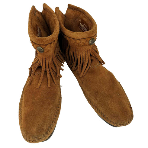 ミネトンカ Minnetonka フリンジ スウェード レザー ブーツ レディース 6