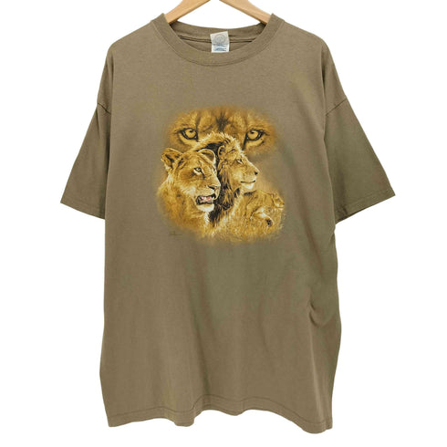 00S DELTA MAGNUM WEIGHTボディ アニマル ライオンプリント S/S クルーネック Tシャツ コピーライト2006 メンズ import:XL