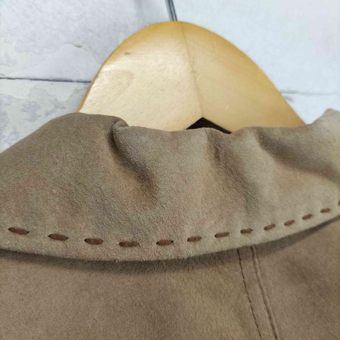 エディーバウアー Eddie Bauer GENNINE LEATHER リアルスエード2Bテーラードジャケット レディース import:M