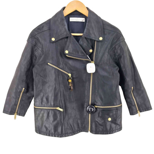 ゴールデングースデラックスブランド golden goose deluxe brand イタリア製 ゴートレザー ダブルライダース ジャケット レディース import:S