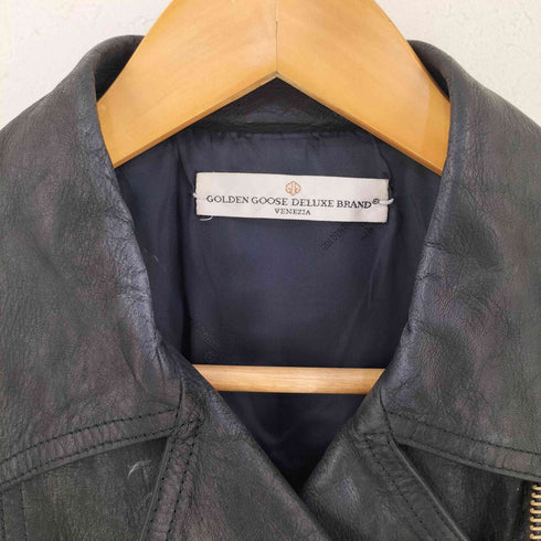 ゴールデングースデラックスブランド golden goose deluxe brand イタリア製 ゴートレザー ダブルライダース ジャケット レディース import:S