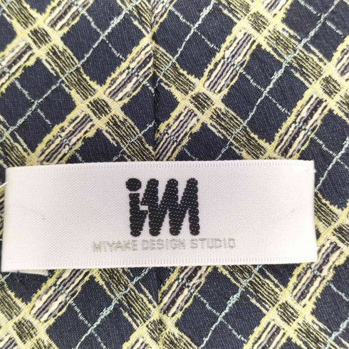 ミヤケデザインスタジオ im MIYAKE DESIGN STUDIO OLD シルク100 シワ加工 チェック柄 ネクタイ メンズ