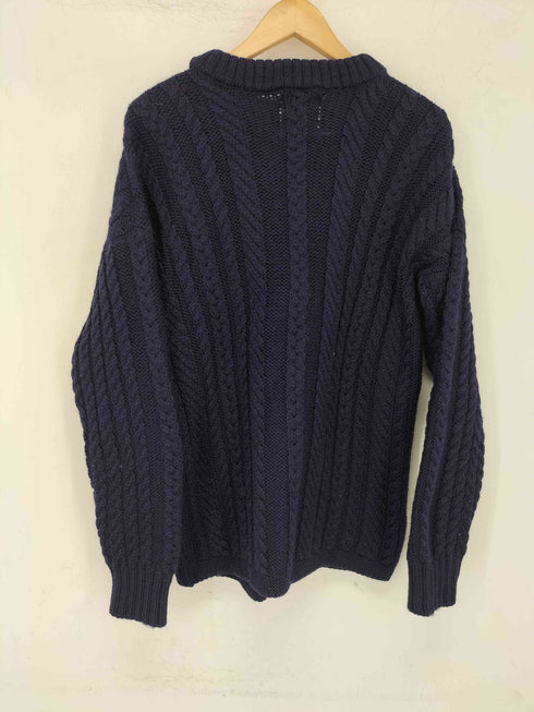 GUERNSEY WOOLLENS イギリス製 ケーブル フィッシャーマンニット メンズ US:38