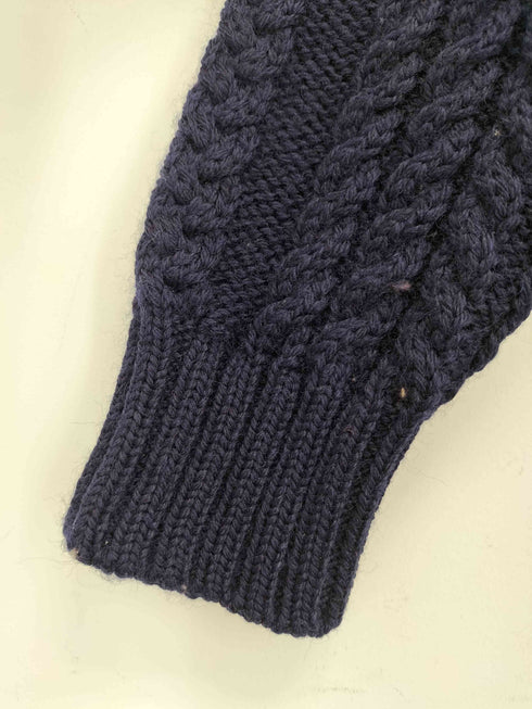 GUERNSEY WOOLLENS イギリス製 ケーブル フィッシャーマンニット メンズ US:38