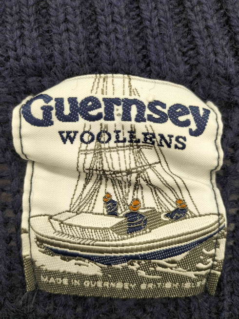 GUERNSEY WOOLLENS イギリス製 ケーブル フィッシャーマンニット メンズ US:38