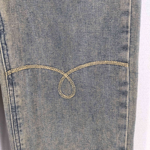 HOUSE OF SUNNY ヴィンテージ加工 デニムパンツ レディース import:S