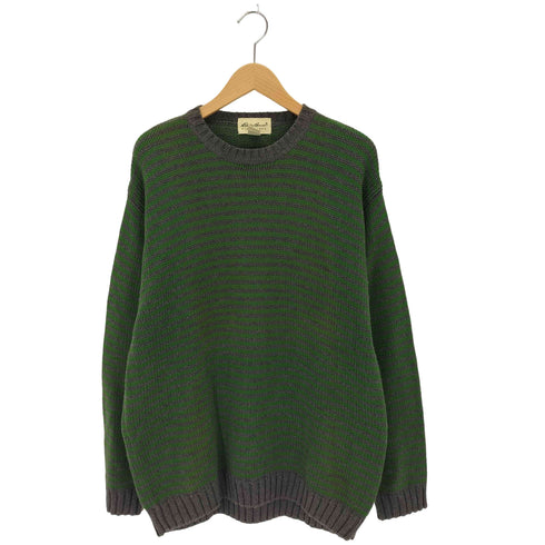 エディーバウアー Eddie Bauer 90-00S 白タグ コットンクルーネックボーダーニット メンズ import:M