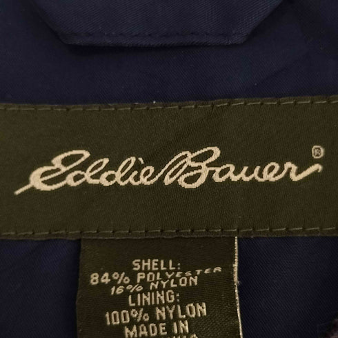エディーバウアー Eddie Bauer 00s ロゴ刺繍 リブ切り替え Vネック ピステ メンズ import:L