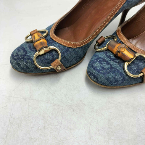 グッチ GUCCI GG柄 バンブービット パンプス シューズ レディース 34 2/1 C