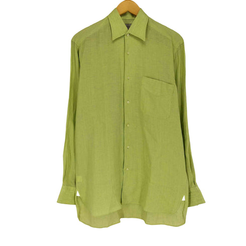 SUSSEX&CO MADE IN ITALY リネン100 1ポケットシャツ import メンズ 38