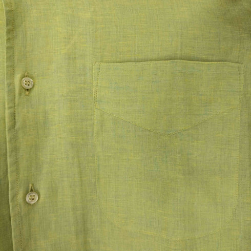 SUSSEX&CO MADE IN ITALY リネン100 1ポケットシャツ import メンズ 38