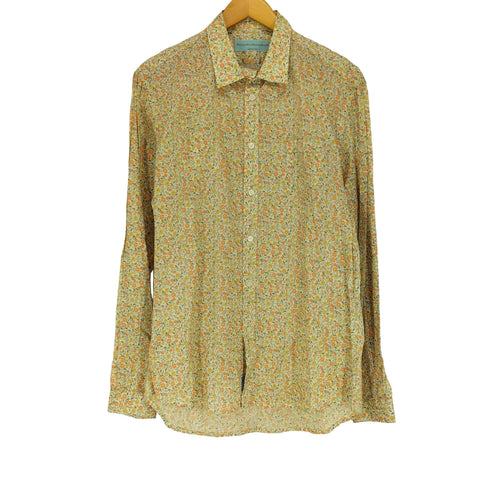 アレッサンドロジェラルデスキー ALESSANDRO GHERARDESCHI MADE IN ITALY 花柄シャツ メンズ L