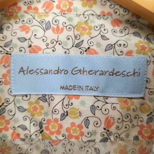 アレッサンドロジェラルデスキー ALESSANDRO GHERARDESCHI MADE IN ITALY 花柄シャツ メンズ L
