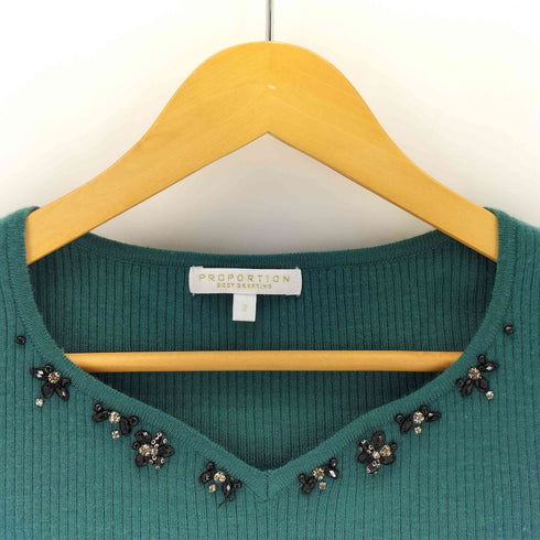 プロポーションバイボディードレッシング PROPORTION BODY DRESSING ハートカットリブニット レディース 2