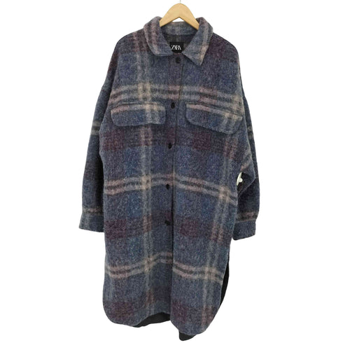 ザラ ZARA ウール混 オンブレ ステンカラーコート レディース import:M