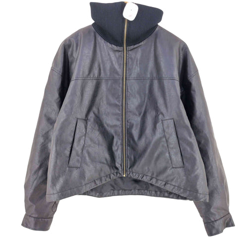 ジャバ JaVa フェイクレザー ジップアップ ジャケット レディース JPN:XL