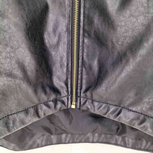 ジャバ JaVa フェイクレザー ジップアップ ジャケット レディース JPN:XL