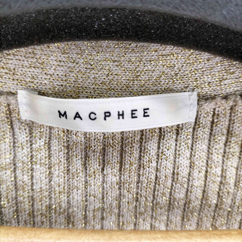 マカフィー MACPHEE ウーステッドウールリブVカーデ レディース JPN:S