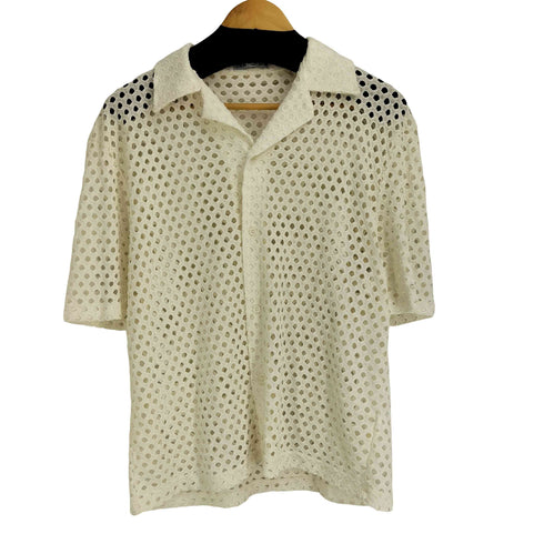 ザラ ZARA TEXTURED CROCHET SHIRT メンズ import:M