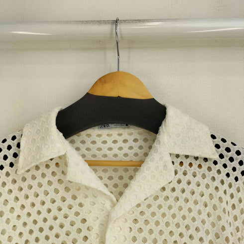 ザラ ZARA TEXTURED CROCHET SHIRT メンズ import:M