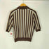 ザラ ZARA ストライプニットボタンシャツ レディース import:M
