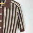 ザラ ZARA ストライプニットボタンシャツ レディース import:M
