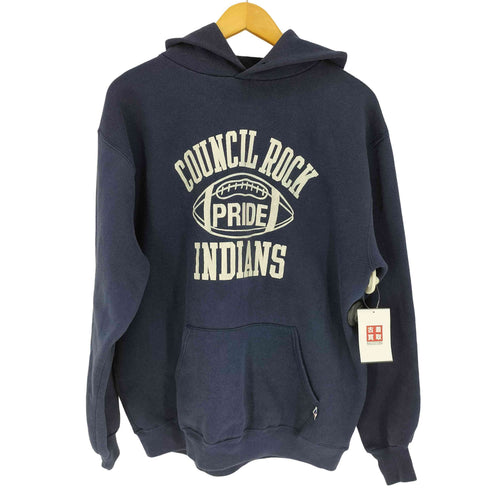 ラッセルアスレチック RUSSELL ATHLETIC 80~90s USA製 COUNCIL ROCK INDIANS カレッジロゴプリント プルオーバーパーカー メンズ import:XL