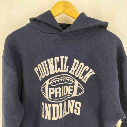 ラッセルアスレチック RUSSELL ATHLETIC 80~90s USA製 COUNCIL ROCK INDIANS カレッジロゴプリント プルオーバーパーカー メンズ import:XL