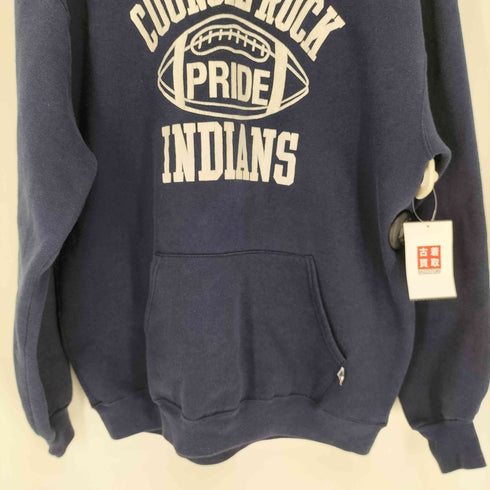 ラッセルアスレチック RUSSELL ATHLETIC 80~90s USA製 COUNCIL ROCK INDIANS カレッジロゴプリント プルオーバーパーカー メンズ import:XL