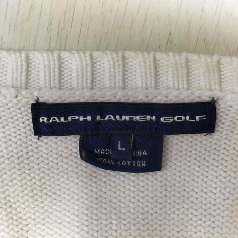 ラルフローレンゴルフ RALPH LAUREN GOLF ポニー刺繍 Vネック コマンドニットセーター メンズ L