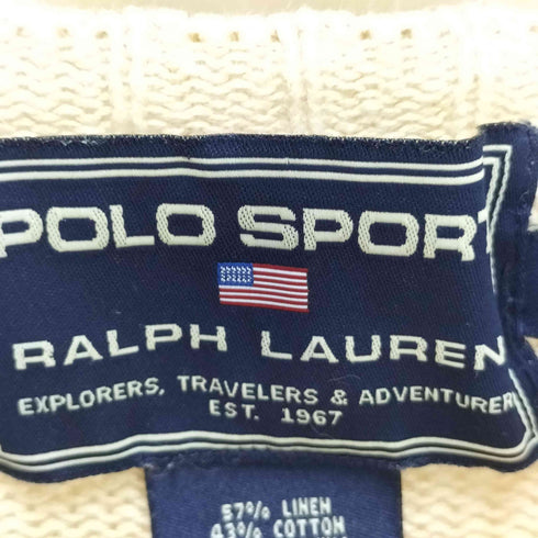 ポロスポーツラルフローレン POLO SPORT RALPH LAUREN リネン混 クルーネックニットセーター メンズ LL