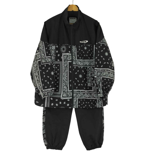 MATERIAL GIRL ペイズリー柄 ナイロンジャケット パンツ セットアップ メンズ L