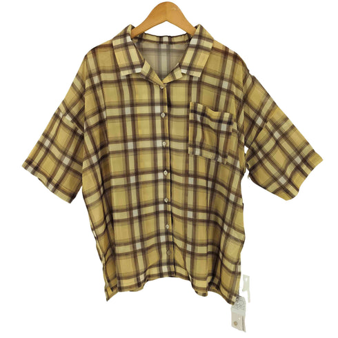 n'OrLABEL シアーチェック柄シャツ レディース FREE