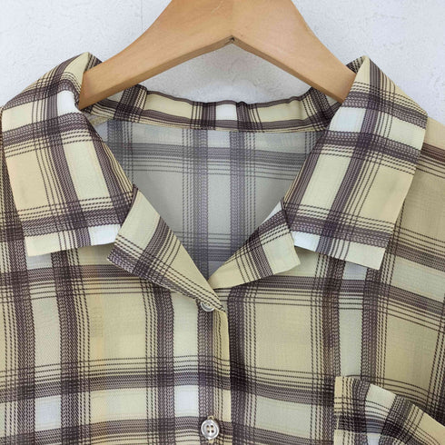 n'OrLABEL シアーチェック柄シャツ レディース FREE