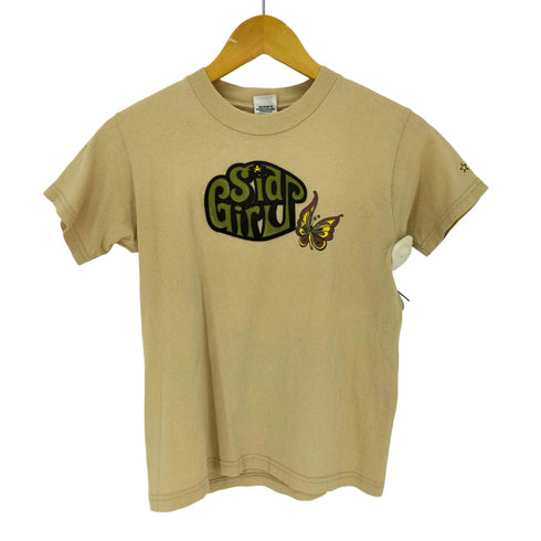 SID GIRL / SHADE'S INDIVIDUAL DESIGN USA製 発砲プリント 蝶 Tシャツ ピチT レディース