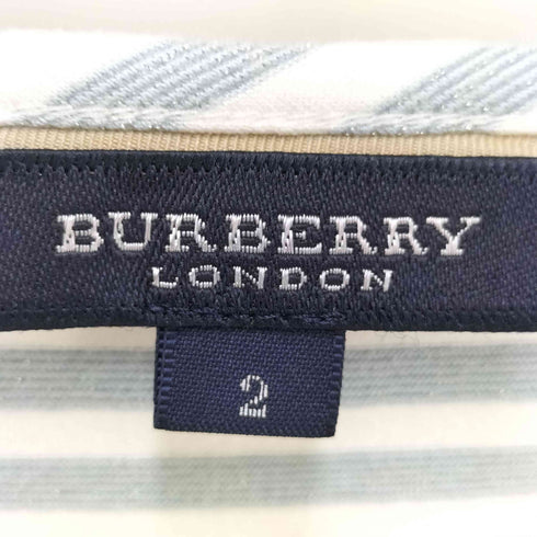 バーバリーロンドン BURBERRY LONDON ロゴ 刺繍 ボーダー カットソー レディース 2