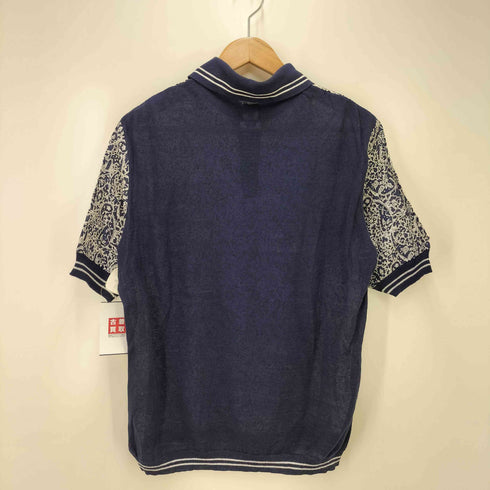 タケオキクチ TAKEO KIKUCHI FLANDERS LINEN ペイズリー柄 半袖ポロシャツ メンズ