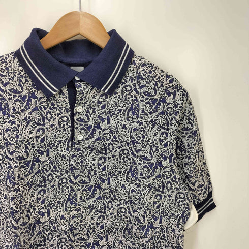タケオキクチ TAKEO KIKUCHI FLANDERS LINEN ペイズリー柄 半袖ポロシャツ メンズ