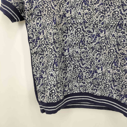 タケオキクチ TAKEO KIKUCHI FLANDERS LINEN ペイズリー柄 半袖ポロシャツ メンズ