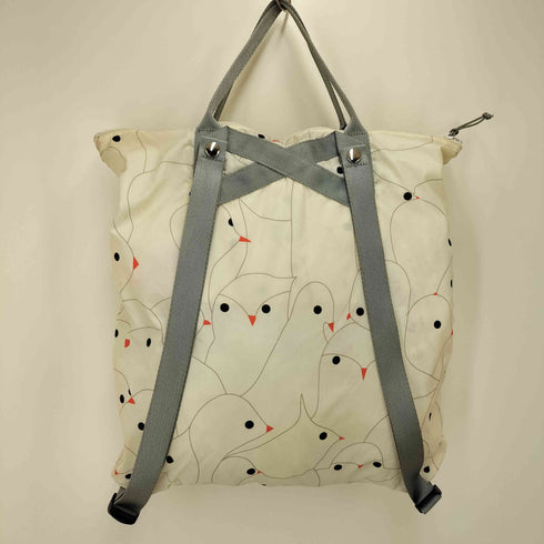 ミナペルホネン mina perhonen コラボ 2WAY HELMETBAG 総柄 ヘルメット バッグ 水鳥 レディース